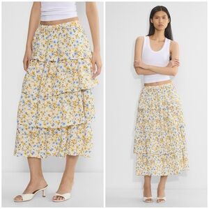 Aritzia Wilfred Volume Skirt in Lt Birch /Yellow Size S